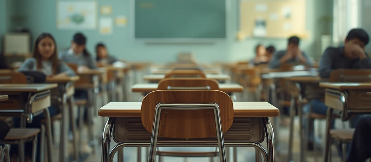 Leerer Platz in einem Klassenzimmer